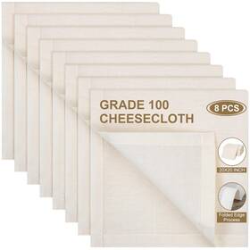 21glb0001 Vivinin 8 Pcs Cheese Cloths Grade 100 Cloth Bag For Straining 20x20 Inch Hemm 21glb0001 Vivinin 8 Pcs Cheese Cloths Grade 100 Cloth Bag For Straining 20x20 Inch Hemm