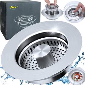 Sds00 Vousxllez Upgraded 3 In 1 Sink Drain Strainer Kitchen And Stopper Combo