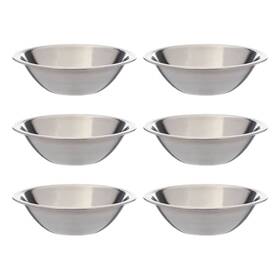 8541884713 W & P Trading Co. Set Of 6-6 1/2 Inch Wide Stainless Steel Flat Rim Base Mixing Bowl