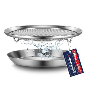 1337 Wagensteiger 809552934861 Stainless Steel Mesh Tray Set With Drip Pan Air Fryer Basket And Kitch