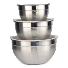 Wah Tat Trading Corp 098338900154 Prime Cook Stainless Steel 6-piece Mixing Bowl Set Silver