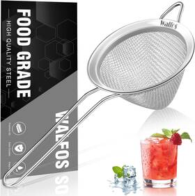 Walfos 445021783755 Small Fine Mesh Strainer For Cocktail And Tea Mini Stainless Steel Sieve W Walfos 445021783755 Small Fine Mesh Strainer For Cocktail And Tea Mini Stainless Steel Sieve W