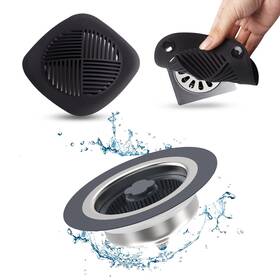 Producto4 Wanalu 2-piece Sink Strainers For Kitchen Food Catcher - 3 In 1 Stainless Steel