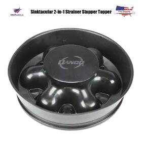 10983 Warranty Limited 1 Year Sinktacular 2-in-1 Strainer Stopper Topper For Kitchen Sinks - Black Basket 10983 Warranty Limited 1 Year Sinktacular 2-in-1 Strainer Stopper Topper For Kitchen Sinks - Black Basket