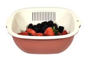 Waymore Llc 850050490494 Cuisine Collecion 4.5 Quart Bowl And Strainer Set - Puce Waymore Llc 850050490494 Cuisine Collecion 4.5 Quart Bowl And Strainer Set - Puce