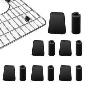 Xingjy0659-003 Waziaqoc 40 Pcs Sink Rack Feet Protective Rubber Bumpers Black Kitchen Grid F