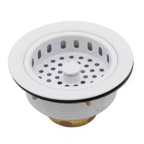 Westbrass 313100261227 3-1/2 Inch Post Style Kitchen Sink Basket Strainer Powder Coat White Westbrass 313100261227 3-1/2 Inch Post Style Kitchen Sink Basket Strainer Powder Coat White