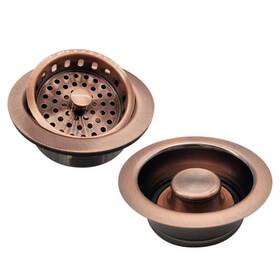 Westbrass 313108424433 Post Style Kitchen Strainer With Waste Disposal Flange And Stopper Drain Set An