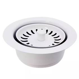 Westbrass 445000556585 4-1/4 Inch Brass Waste Disposal Flange And Strainer Basket In White