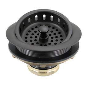 D214-12 Westbrass 673604308133 3-1/2 Inch Post Style Large Kitchen Sink Basket Strainer 1-pack Oil Rub