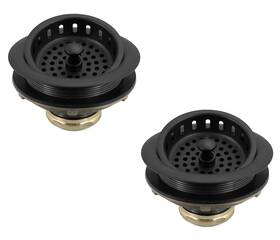 A2145-62 Westbrass 673604349396 3-1/2 Inch Post Style Large Kitchen Sink Basket Strainer Matte Black