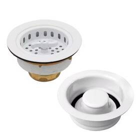 Westbrass 744110589955 Wing Nut Style Kitchen Basket Strainer With Waste Disposal Flange And Stopper P