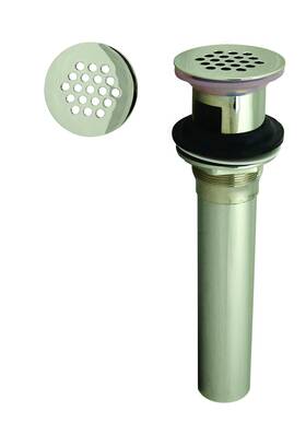 D411-2-05 Westbrass 747028007160 Grid Strainer Lavatory Drain With Overflow Holes-exposed Polished