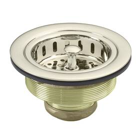 D214-05 Westbrass 747028214056 3-1/2 Inch Post Style Large Kitchen Sink Basket Strainer Polished Nickel