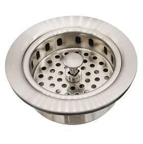 D214-20 Westbrass 747028214209 3-1/2 Inch Post Style Large Sink Kitchen Basket Strainer 1-pack Stainle