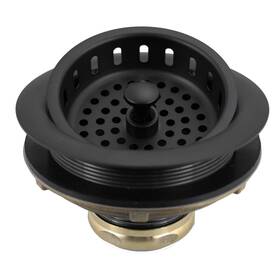 D214-62 Westbrass 747028214629 3-1/2 Inch Post Style Large Kitchen Sink Basket Strainer Matte Black