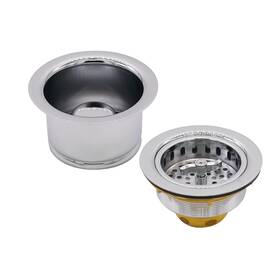 Co2195-26 Westbrass Combo Pack 3-1/2 Inch Wing Nut Twist Style Large Kitchen Sink Basket St Co2195-26 Westbrass Combo Pack 3-1/2 Inch Wing Nut Twist Style Large Kitchen Sink Basket St