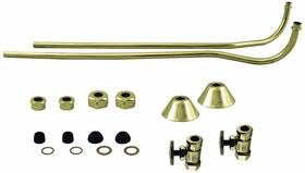 D136-110-01 Westbrass Brass Double Offset Bath Supply Lines With 1/2 Inch Comp Va