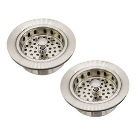 D2145-07 Westbrass 3-1/2 Inch Post Style Large Kitchen Sink Basket Strainer Satin Nickel
