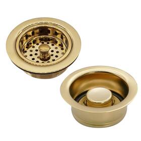 D2165-01 Westbrass Post Style Large Kitchen Basket Strainer With Waste Dispos