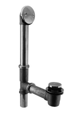 D325-12 Westbrass 14 Inch 17 Gauge Brass Tip-toe Drain Bath Waste And Overflow With 2-hol D325-12 Westbrass 14 Inch 17 Gauge Brass Tip-toe Drain Bath Waste And Overflow With 2-hol