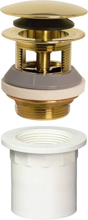 D98ltbpa-01 Westbrass Integrated Overflow Drain 1-1/2 Npsm Coarse Thread Brass
