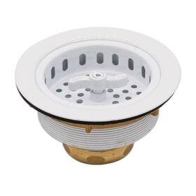 R213-50 Westbrass Sink Strainer 3-1/2 Inch Opening Wing Nut Style Powder Coat White