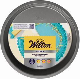 191011499 Wilton 6 Pack - Silver Non-stick Bakeware Round Cake Pan 8 X 1-1/2 Inch
