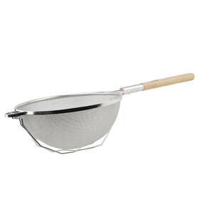 Winco 313045130121 14-inch Medium Nickel Strainer With Reinforced Double Mesh Tan