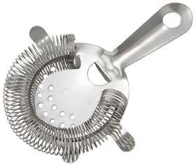 Winco 758108429031 Stainless Steel 4-prong Bar Strainer