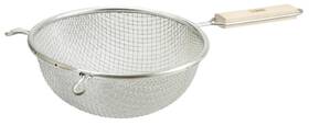 Winco 811642009753 Strainer 6.25-inch Diameter Medium Double Mesh Tin Tan