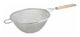 Winco 811642014047 Strainer 10.25-inch Diameter Fine Double Mesh Medium Tin Tan