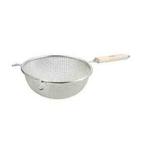Winco 812944009694 Strainer 8-inch Diameter Medium Double Mesh Tin Tan Winco 812944009694 Strainer 8-inch Diameter Medium Double Mesh Tin Tan