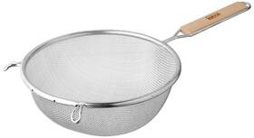 Winco 842169116921 Medium Strainer 8-inch Diameter Single Mesh Tin Tan
