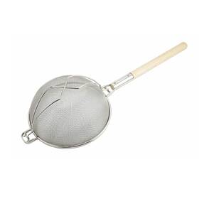 Mst-14d Winco Nac Strainer 14-inch Diameter Reinforced Double Mesh Medium Nickel Tan