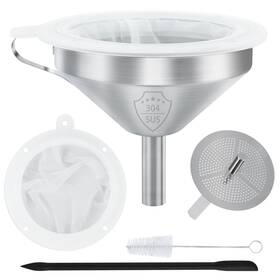 Ea0741 Wmkgg 304 Stainless Steel Funnel 5 Inch Funnels For Kitchen Use Filling Bottles W