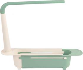 Wohpnlei8vkapougs-13 Wohpnle Telescopic Sink Storage Rack Retractable Drainer With Bracket And Green