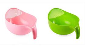 Woiwo 723849041729 1 Pcs Dazzle Color Kitchen Water Basket Rice Bowl Plastic Washing Baske