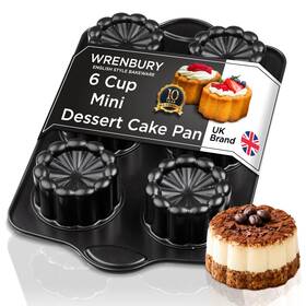 B0fms41tw4 Wrenbury Mini Dessert Cake Pan - Non-stick And Food Safe 6-cup Fluted Charlotte M