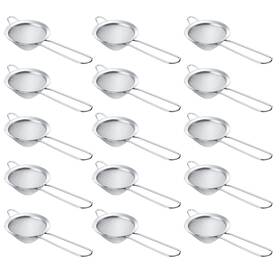 00412-wzy Wwesemeren 15 Pcs Tea Strainers Cocktail Strainer Stainless Steel Fine Mesh Col