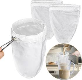 A191 Wx-filterbags Strainer Bag - Soy Milk 3 Pcs Medium With Stainless Steel