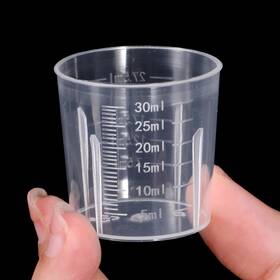 5223eduo6106 Xelsluthe 20 Pcs 30ml 1oz Liquid Measuring Cups Plastic Mini Clear Medicine