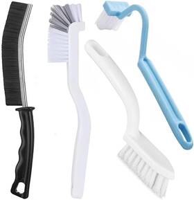Lz400 Xemnys Grout Tile Brush Under Rim Toilet Crevice Cleaning White Blue
