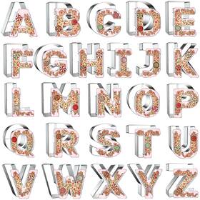 B0f67hd3f4 Xzhloym 4 Inch Alphabet Letter Cookie Cutter Set - 26 Pcs Extra Large Cut
