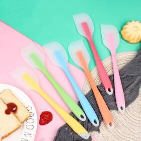 Qqp1 Yajuyang 5pcs Silicone Spatula Set Heat Resistant Cake Cream Butter Spatulas Mixing Ba