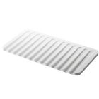 7445 Yamazaki White Tray Dish Drainer Flow Drying Cup Silicone Glass