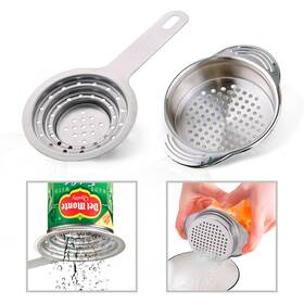Tun-col2 Yarrd 2 Pcs Tuna Strainer For Can - Small Colander With Handle Stainless Steel