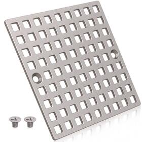 Sdg007 Yaseingoo 4 Inch Brushed Nickel Shower Drain Cover - Square Floor Rep... Fast Ship Sdg007 Yaseingoo 4 Inch Brushed Nickel Shower Drain Cover - Square Floor Rep... Fast Ship