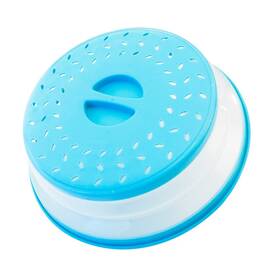 Yaxlewu 791137778909 10.5 Inch Collapsible Microwave Splatter Cover Dishwasher-safe Blue