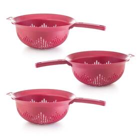 31-1130-red-3 Ybm Home 9.75 Inch Plastic Strainer Colander With Long Handle Made Of Food